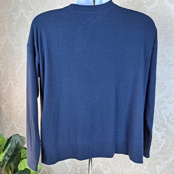 Lucky Brand Size Medium Black/Navy Blue Crew Neck Sweater Long Sleeve EUC - Picture 6 of 12